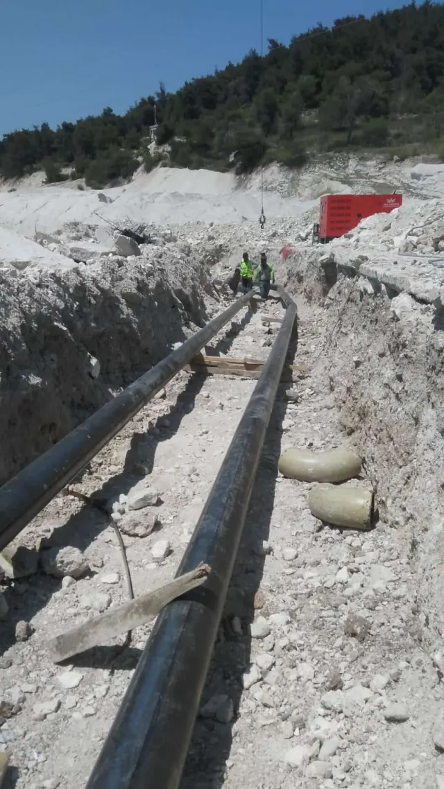 Bor tesisinde çelik boru kaynağı